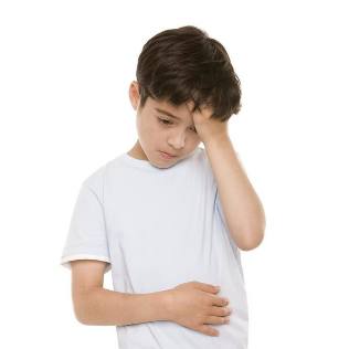 Back pain and abdominal pain in a child